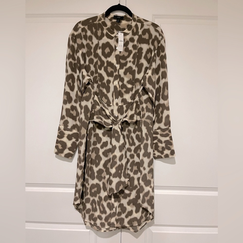 NWT  J.Crew 💯 silk dress size 14 Ties in front or back